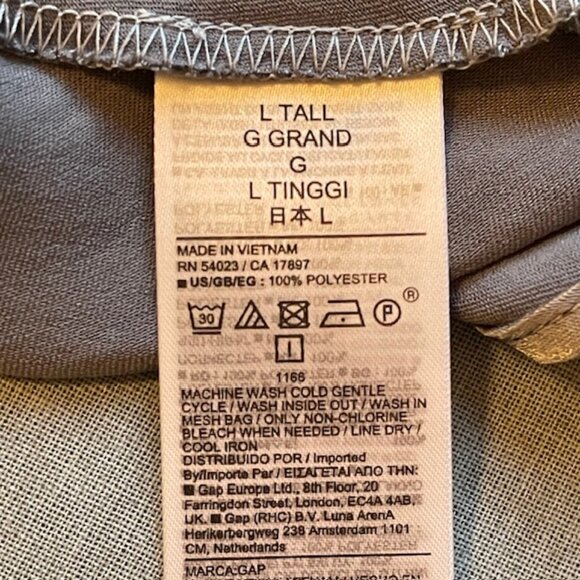 Gap Satin Tank Top, NWT, Silver, Size L Tall - Picture 4 of 5